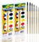 Watercolor Paint Set - 2 Packs of 16 Vivid Colors Watercolor Paint and 6 Paintbrushes for Kids Watercolors Supplies Set
